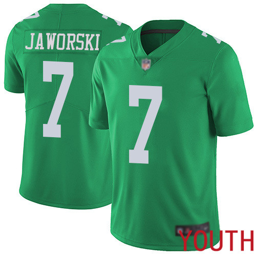 Youth Philadelphia Eagles 7 Ron Jaworski Limited Green Rush Vapor Untouchable NFL Jersey Football